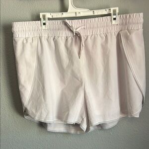 Women's White Zyia Elastic Running Shorts